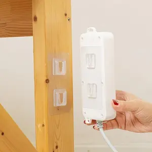 Wall-mounted child buckle Strong non-trace patch Kitchen bathroom nail free punch multi-functional Wall Mountable long double row buckle