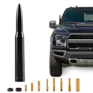 Universal Car Antenna Replacement Compatible with Ford, Dodge, Chevrolet, GMC, Jeep, Toyota Truck Replacement Antenna - Made of Rugged Billet and Aluminum, Black, Car Accessories