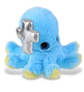 PLUSH CROSS - BIG EYE PLUSH - BLUE OCTOPUS