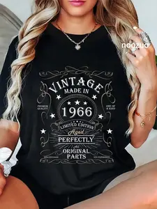 100% Cotton 58th Birthday Retro Limited Edition Man Woman Vintage 1966 T-Shirt
