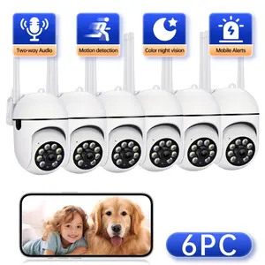 【JOOAN 1080P FHD Home Smart Security Camera】Color night vision, Bluetooth/WiFi, 360° PTZ, Motion Detection, Two-Way Audio, 2.4G WiFi, 24/7 Live View, Home Pet Monitor, Remote Real-Time Monitoring