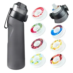 Sports Water BottleSet, 8 Counts/set Water Bottle with Straw & Natural Flavor Pods, Portable Sports Drinking Cup with Strap  for Outdoor Sports, Outdoor Portable Bottle, Valentine's Day Gift, Sports Gear