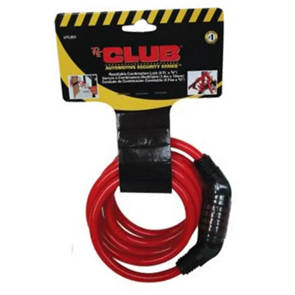 212 MAIN 6-ft Resettable Cable Lock - Red Keyless Custom Combo Antitheft Device, 10000 Codes, Flexible for Automotive, Motorcycle & Bikes Security