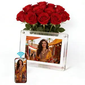 Frameo 7INCH WiFi Acrylic Digital Picture Frame,1024 * 600 IPS Screen Digital Photo Frame,8GB Build in Memory,Auto-Rotate,Share Your Love Anytime Anywhere