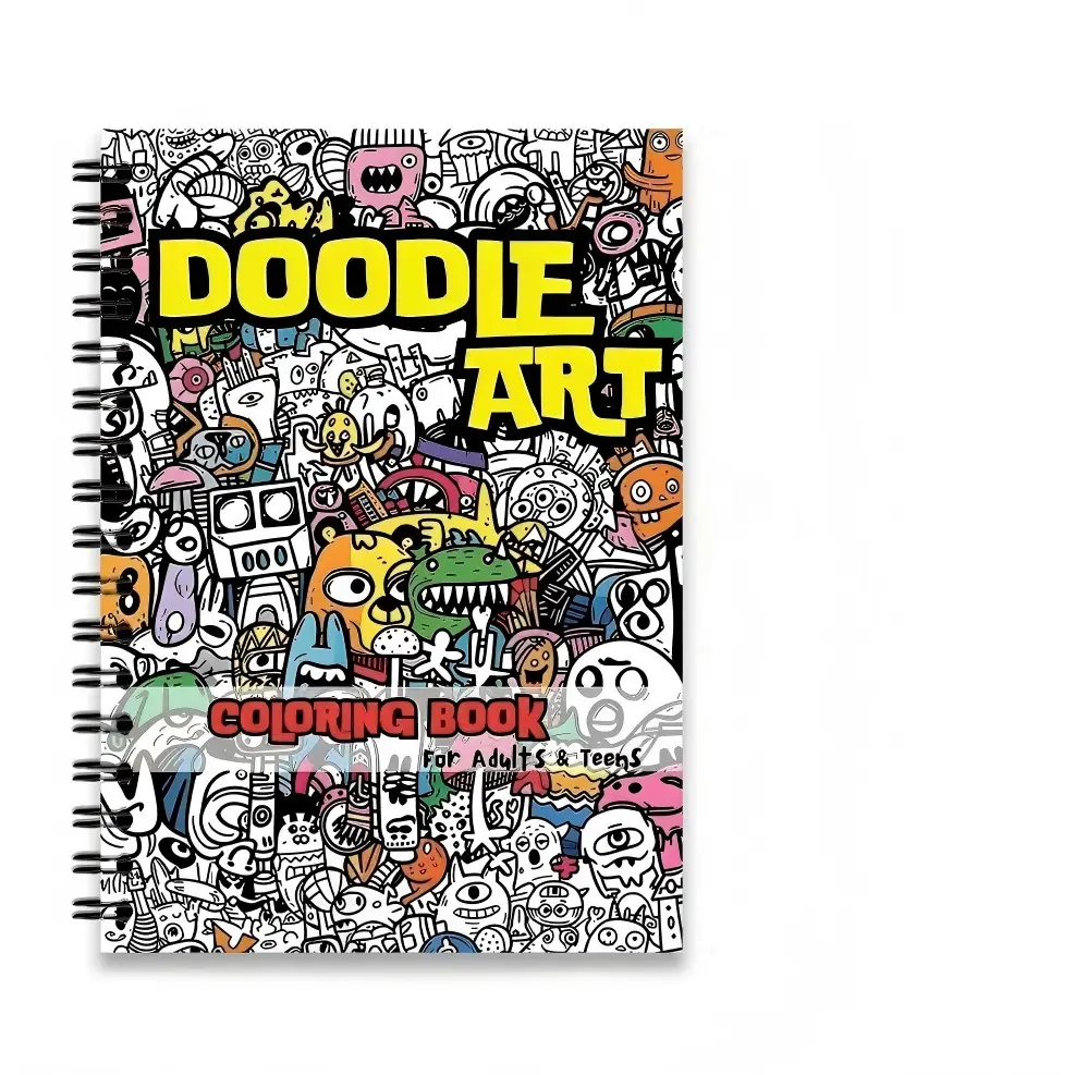 New Graffiti Relax A4 Spiral Notebook, Coloring Book, Drawing Fill-In Book, Drawing Pad, Writing Book, Perfect for Artistic Expression
