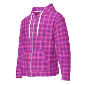 Unisex Zip Hoodie - Fuchsia Pop