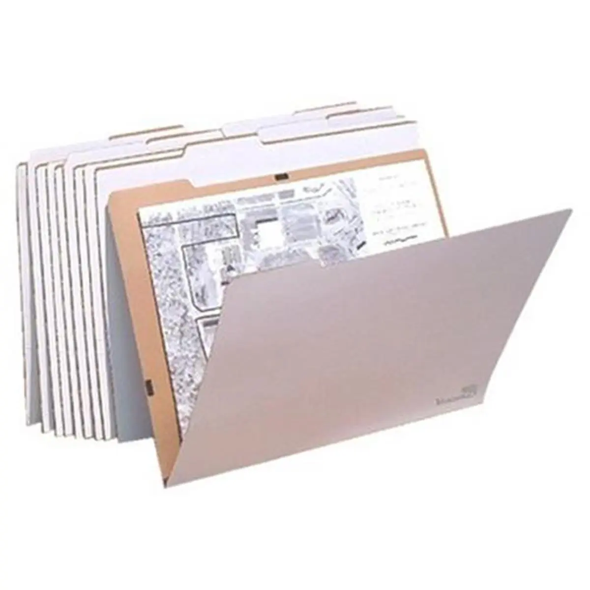 Advanced Organizing Systems Corrugated Cardboard Flat Storage File Folders, 39x27.5 in, Up to 24x36 in, Hand Holes, Gray Lettering, Active-Permanent Filing, Easy Retrieving, Economical Office Document Protection & Storage Solution, Up To 24 X 36 In, Prote