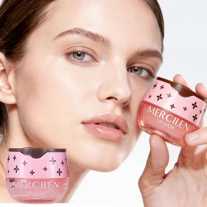 Mercilen Moisturizing Lip Mask 7.5g*2 Boxes, For Dry Lips, Hydrates and Nourishes Lips, Exfoliates Dead Skin, Reduces Fine Lines, Daily Lip Care Balm, Lip Product