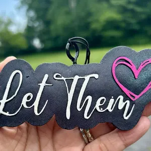 Let Them  Shimmering Glitter Freshie! Empowering Car Air Freshener & Inspirational Charm. Unleash your confidence with this cute car accessory or stylish home/office decor. Choose your favorite scent & shine on! Perfect unique gift for her. Hanging Charm.