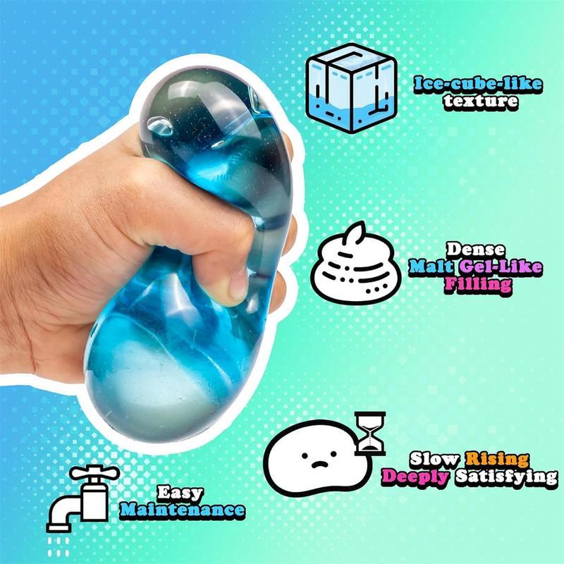 2026 Sensory Stress Cube,Sensory Squeeze  with Super Solid Squish for Anxiety Relief, Slow Rising, ADHD & Focus Aid – 2.1", 1Pc