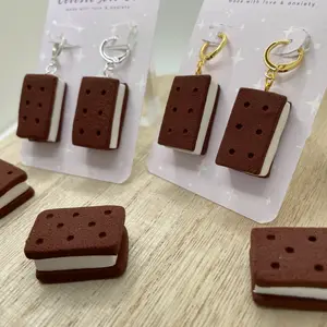 Handmade ice cream sandwhich earrings
