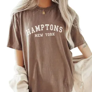 Hamptons Shirt, Trendy Preppy T Shirt, Aesthetic College Shirt, Oversized Minimalist Tee, The Hamptons New York Shirt KJ1