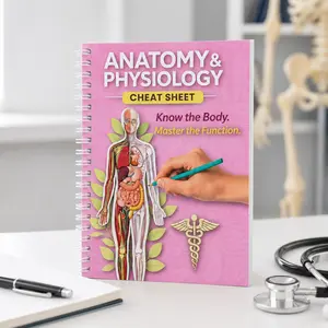 Anatomy & Physiology Cheat Sheet Notebook | Quick Reference Guide to Human Anatomy, Organs, Body Systems & Physiology