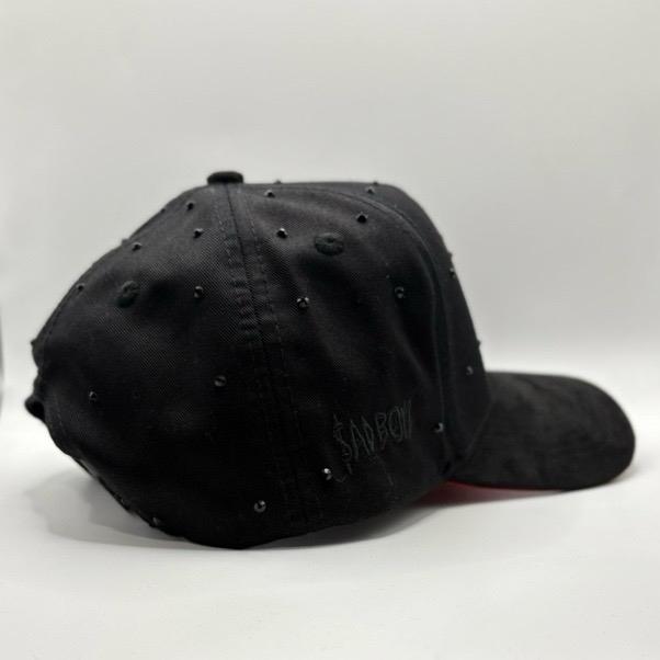 Rico o Muerto Piedreria Snapback Cap - Black with Embroidered "RICHT" & "O MUERT" Text, Classic Style, Adjustable Fit