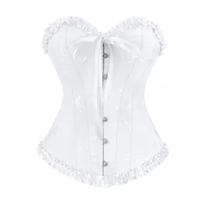 Women's Bamboo Corset Overbust Corset Sexy Lingerie Top Halloween Costume cosplay Halloween Gothic Party Outfit 818-D1