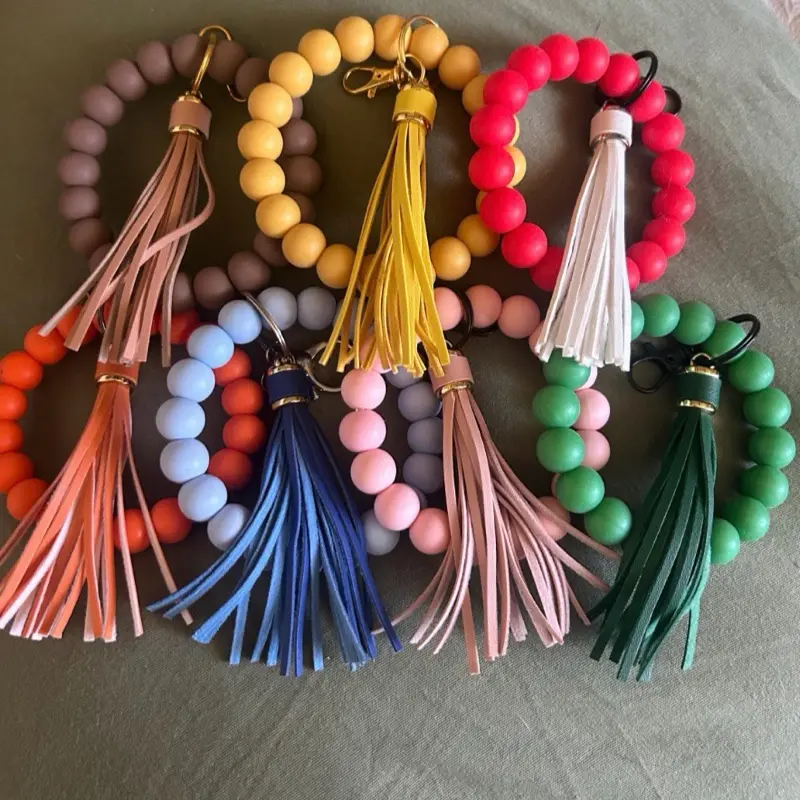 Colorful Beaded Tassel Bracelets with Vibrant Beads and Tassels for Stylish Accessory