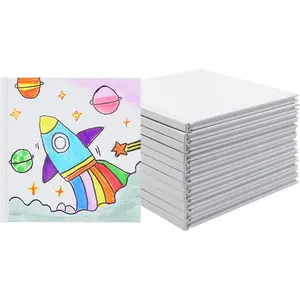 12 Pack White Hardcover Blank Book 5x5 inch, Hardcover Blank Book for Students to Write Stories, Hardcover Sketchbooks Journal（White, 22 Sheets/ 44 Pages Each Notebook）