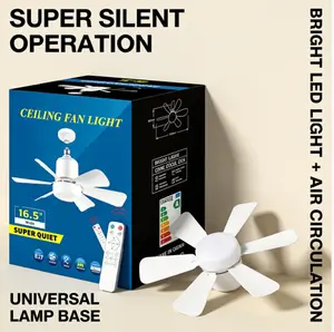 quiet ceiling fan light, screw in fan lamp, bedroom fan with light, energy saving led fan, small kitchen ceiling fan