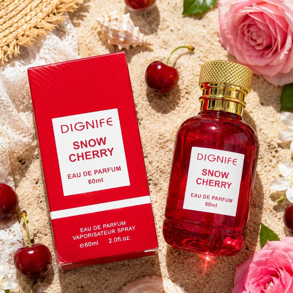 60ml Women's Perfume, Sweet Sour Cherry, Almond, Jasmine & Sandalwood Fragrance | Luxury Fruity Woody Perfume for Women | Everyday Wear, Date Night & Gift