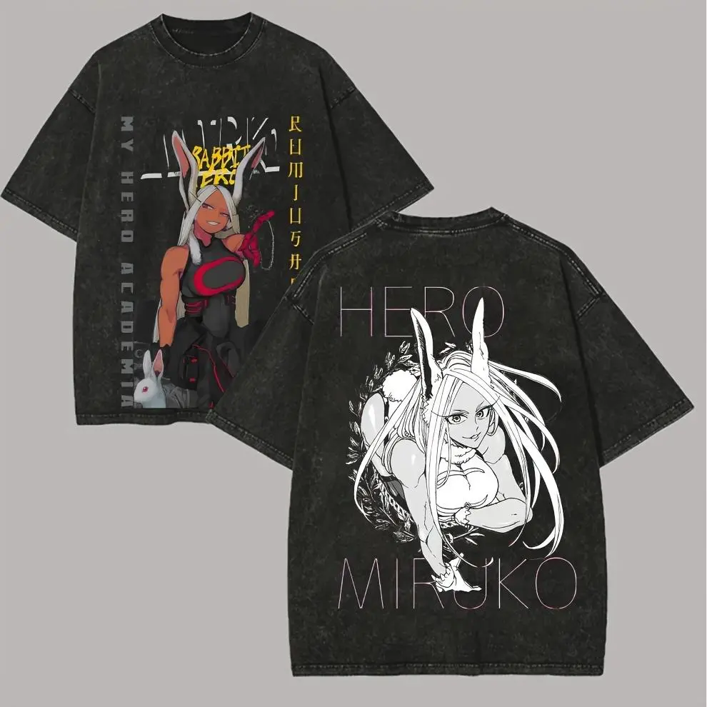 My Hero Academia Mirko Printed Unisex Washed T-Shirt3 fathersdaygift