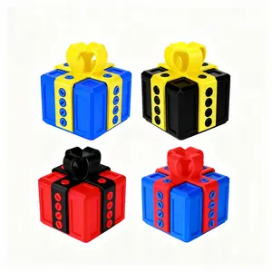 3D Printed Stress Relief Gift Box, Fidget Gadget, Push Bubble and Screw Cube, Adult Pressure Relief Sensory Tool, Desktop Stress Toy, Unique Gift,Funny Christmas Gifts