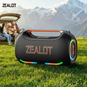 330W Maximum power【ZEALOT ZE41】Portable wireless speaker high ,fidelity sound and audio, desktop Bluetooth speaker surround sound, TWS pairing, 48000 long battery life, supports USB/TF card/AUX/BT smartphones. Ideal choice for family/car/party/camping