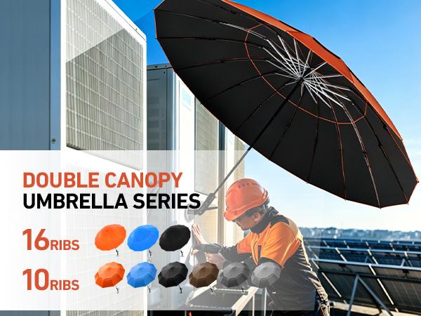 【Upgraded】60" Folding HVAC Umbrella with Magnetic Base, Universal Clip, Reinforced Fiberglass, Wind-Resistant, Portable, 180°Adjustable for HVAC Use and Outdoor Activities 【Upgraded】60" Folding HVAC Umbrella with Magnetic Base, Universal Clip, Reinforced Fiberglass, Wind-Resistant, Portable, 180°Adjustable for HVAC Use and Outdoor Activities