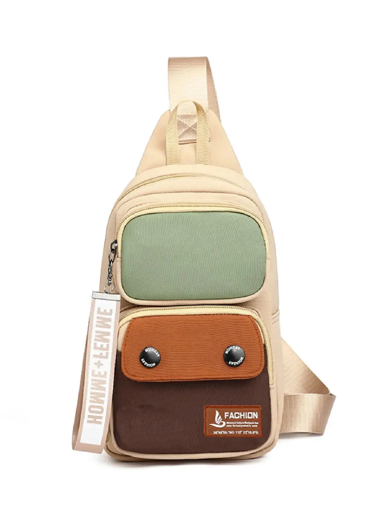 Unisex Casual Sportive Letters Embroidery Fanny Pack with Zipper, Trendy Colorful Sling Bag, Fashionable Sling Bag for Daily Use