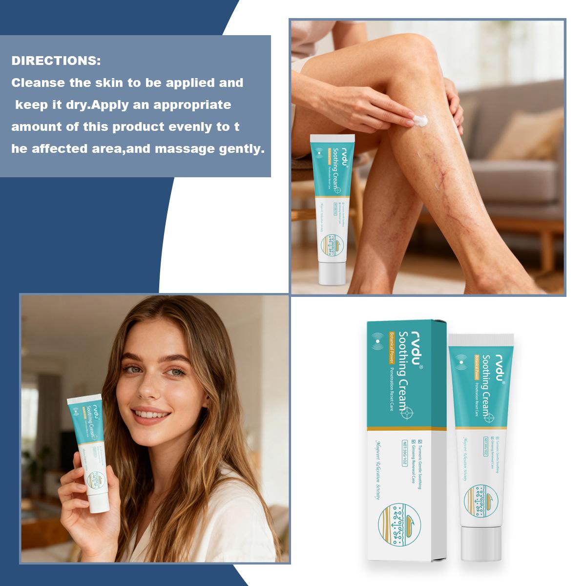 Herbal Varicose Veins Relief Cream[30g]ExternalUse for Pain, Swelling, and Vein Repair | Soothing MassageLotion for Body & SkinComfort