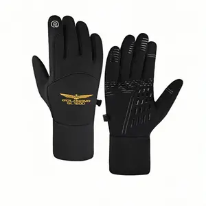 1 pair with Goldwing GL1800 Motorcycle Logo Golden Motorcycle Apparel winter gloves running gloves Touch Screen Grippy Palm Cold Weather full finger gloves for men women Thick winter gifts Premium Quality