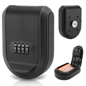 Magnetic Key Lock Box Under Car  4 Digit Combination Holder with Strong Wall Mounted Security Organizer Bags for Indoor Outdoor