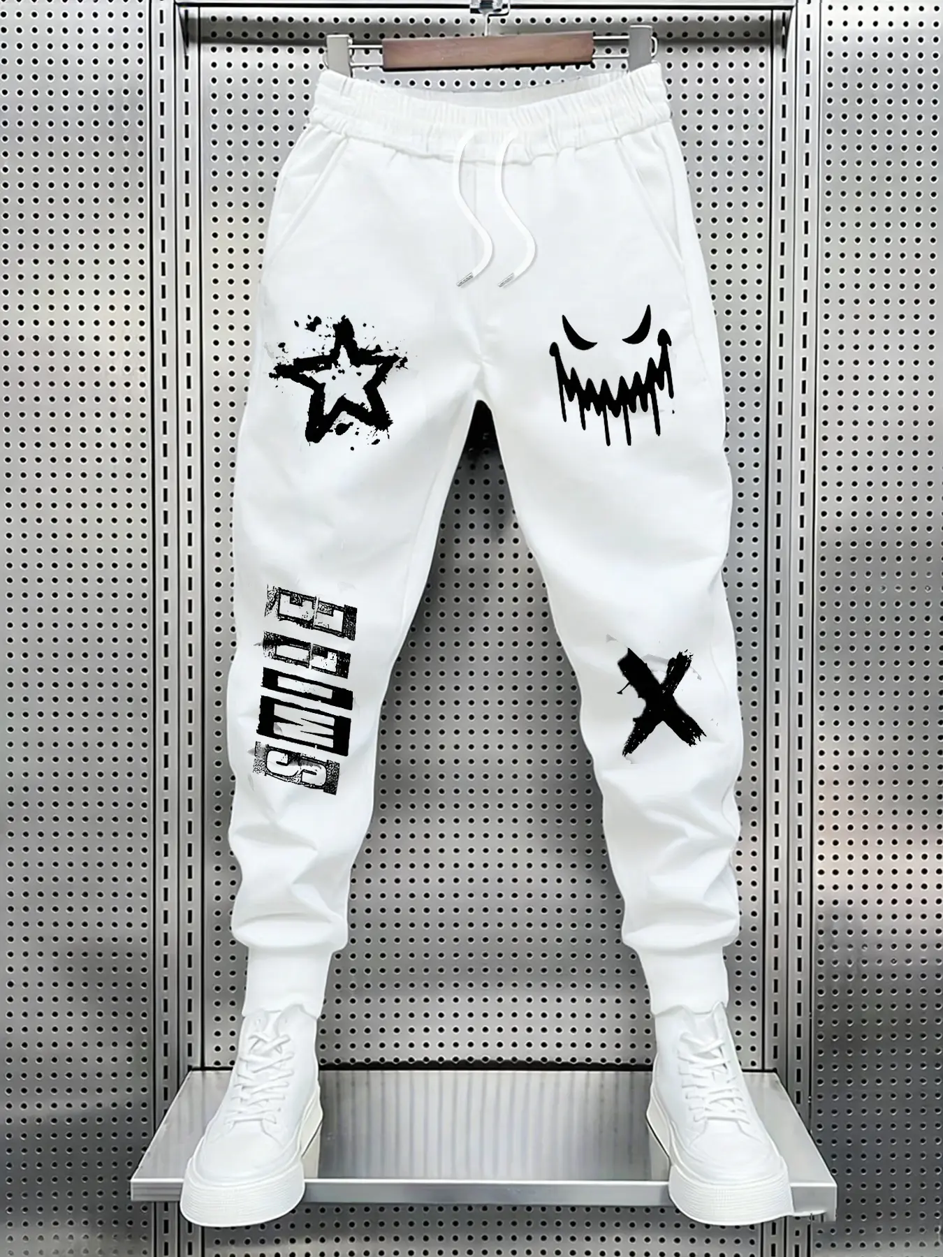 Men's Trendy Print Casual Long Pants, Casual Loungewear Pants, Soft Fabric, Multiple Colors, Fall & Winter Fashion, Outdoor Leisure Wear, Casual Fit Streetwear Trousers, Casual Comfy Fashion