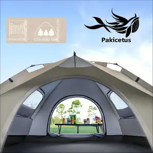PAKICETUS Automatic Quick-Open Beach Outdoor Tent, Multifunctional Portable Sunproof And High Quality, Essential for Hiking, Camping, Picnics, All-Season Square Camp Tent, Suitable for Independence Day Music Festivals And Outdoor Activities