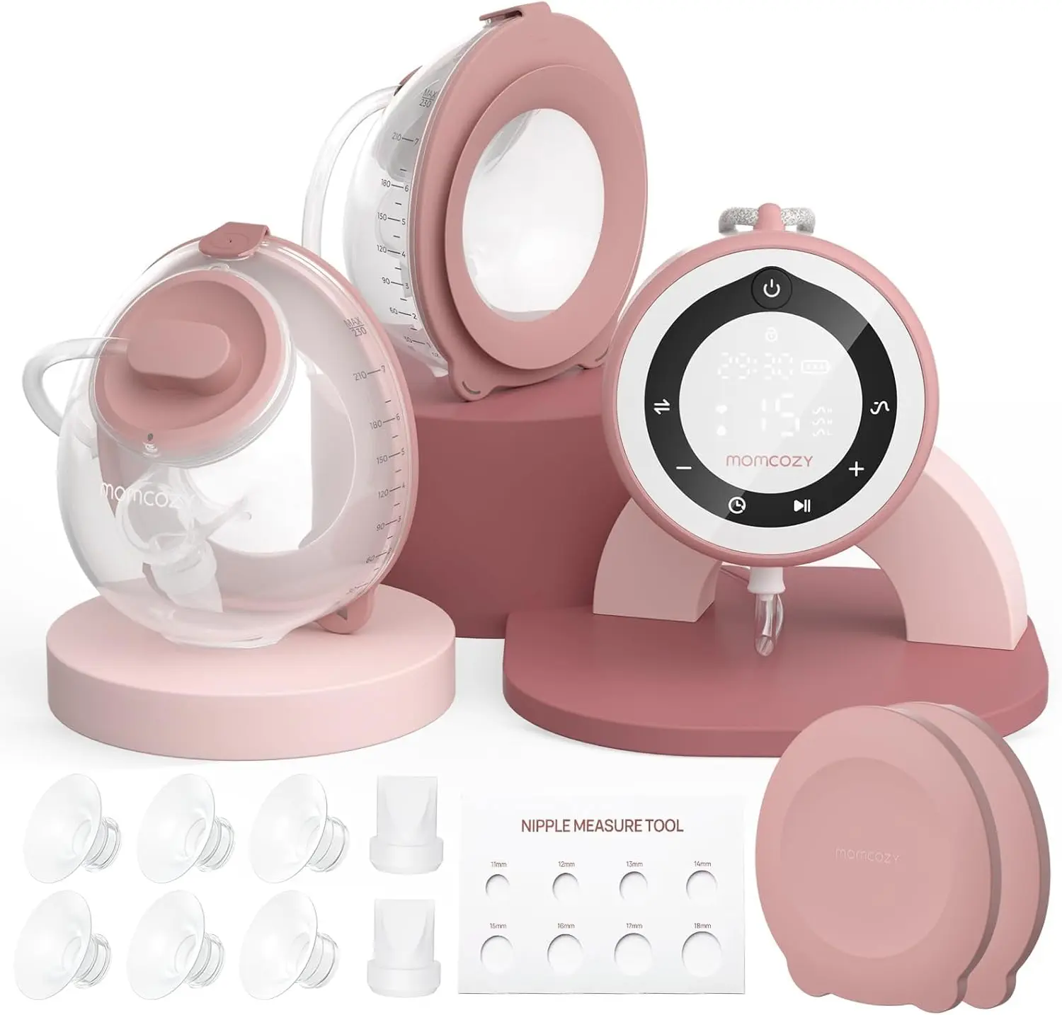 Momcozy V1 Pro &V2 Pro Wearable Breast Pump, Hospital-Grade Pocket Primary Pump, Hands-Free Portable Pump with Lightweight Visible Cups for Real Milk Removal