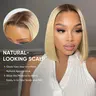 [Fall Pick] Wiggins Hair 4/613 Bob Wig Human Hair Straight Blonde Lace Closure Wig Pre Cut Lace Glueless Wigs Lace Closure Wig With Pre Plucked Hairline 10-14 Inch #FallDealsForYou