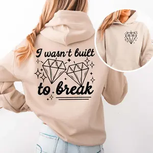 RTS I WASN'T BUILT TO BREAK DIAMONDS SINGLE COLOR BLACK Screen Print transfers size ADULT 10X12 POCKET  11-P