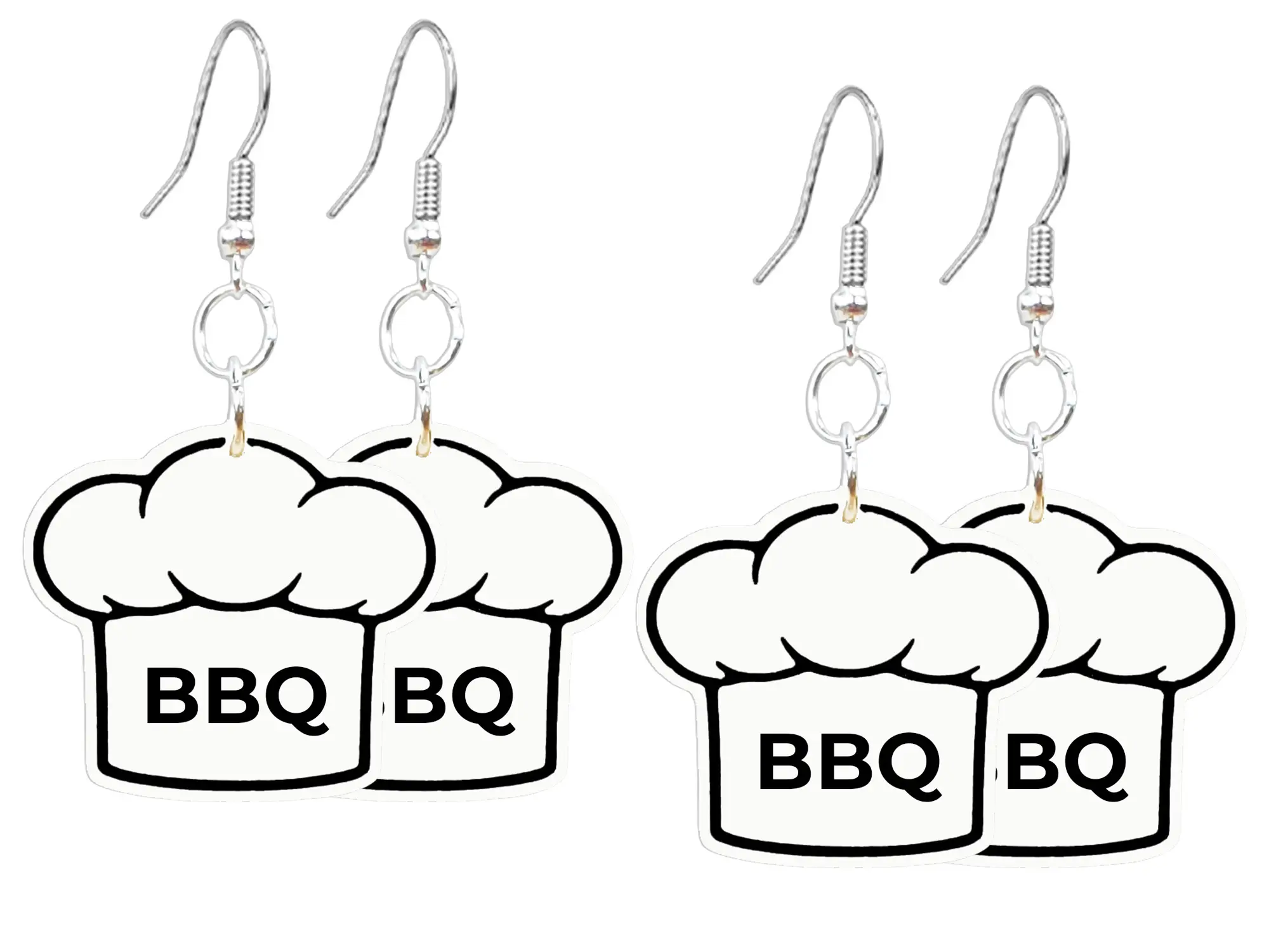 Chef Earrings Chef Hat Set of 2 Cooking Food Lover Jewelry Kitchen Dangle Drop BBQ