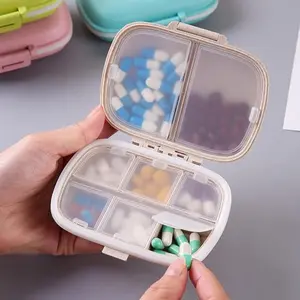 1Pack Daily Pill Organizer Box - Portable Pill Organizer Travel Case, Compact Pill Box and Pill Holder for Pocket Purse Healthcare Aid Medicine