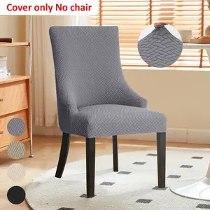 Elastic Kitchen Chair Cover, Detachable Washable Dining Chair Seat Protector, Ideal for Home Kitchen Banquet Hotel Decor, Stretch Chair Slipcover