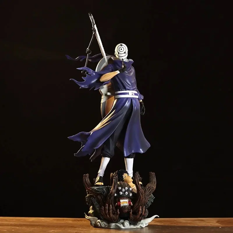 Anime Figure Uchiha Obito Action Figures double headed Statue PVC Collection Model Desktop Ornament Birthday Toys Gift
