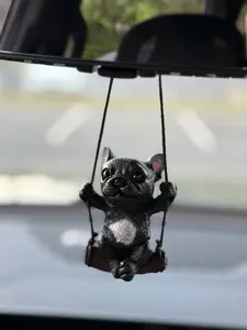 French Bulldog Car Hanging Ornament – Cute Swing Puppy Rearview Mirror Decor