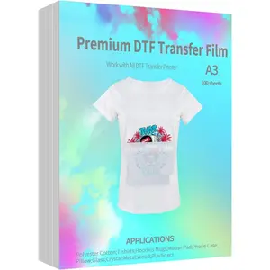 DTF Transfer Film - Matte PET Heat Transfer Paper for Direct-to-Film Printing on T-Shirts Textile