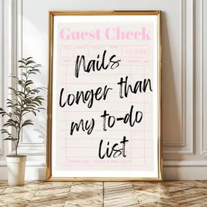 Beige Esthetician Poster, Beauty Salon Decor, Guest Check Print, Esthetician Nail Tech Printable Wall Art, Funny Quote Digital Download Poster ( PRODUCT DOES NOT INCLUDE FRAME )