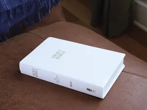 NIV, Gift and Award Bible, Leather-Look, White, Red Letter, Comfort Print Paperback