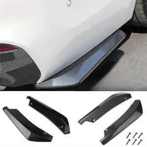 Universal Car Front Rear Bumper Strip Lip Spoiler Diffuser Splitter Scratch Protector Carbon Fiber Winglets Side Skirt Extension