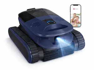 Pool Vacuum,Seauto New Shark Robotic Pool Cleaner for Inground Pools,4 Brushes&Motors,Waterline Only Mode,AI Sonar Navigation,180-Mins Runtime Sucks up to 3,230 Sq.ft