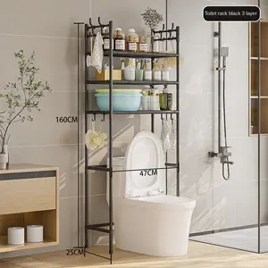 Bathroom Storage Rack, Standing Multi-Layer Toilet Holder, Home Use, Large Capacity Bathroom Organization Solution, Bathroom Shower Organizer