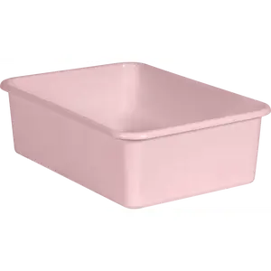 Blush Large Plastic Storage Bin Blush Large Plastic Storage Bin
