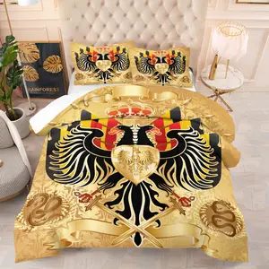 Double Eagle Court Emblem Bedding Set, Soft and Comfortable, Improves Sleep Quality, Ideal for Kids and Adults, Includes 1 Blanket and Pillowcases
