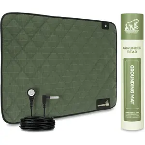 Grounding Mat for Feet, Soft Cotton & Silver Fiber, for Sleep &, Grounding Pad for Anti-Aging & Inflammation, Grounding Mat for Bed and Desk (24x16 Inches)